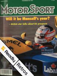 Motor Sport Magazine - March 1992 - Download