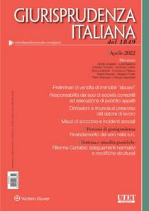 Giurisprudenza Italiana - Aprile 2022 - Download