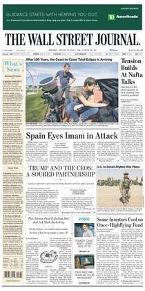The Wall Street Journal — 21 August 2017 - Download